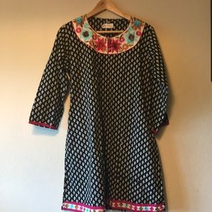 EMBROIDERED POPPY TUNIC